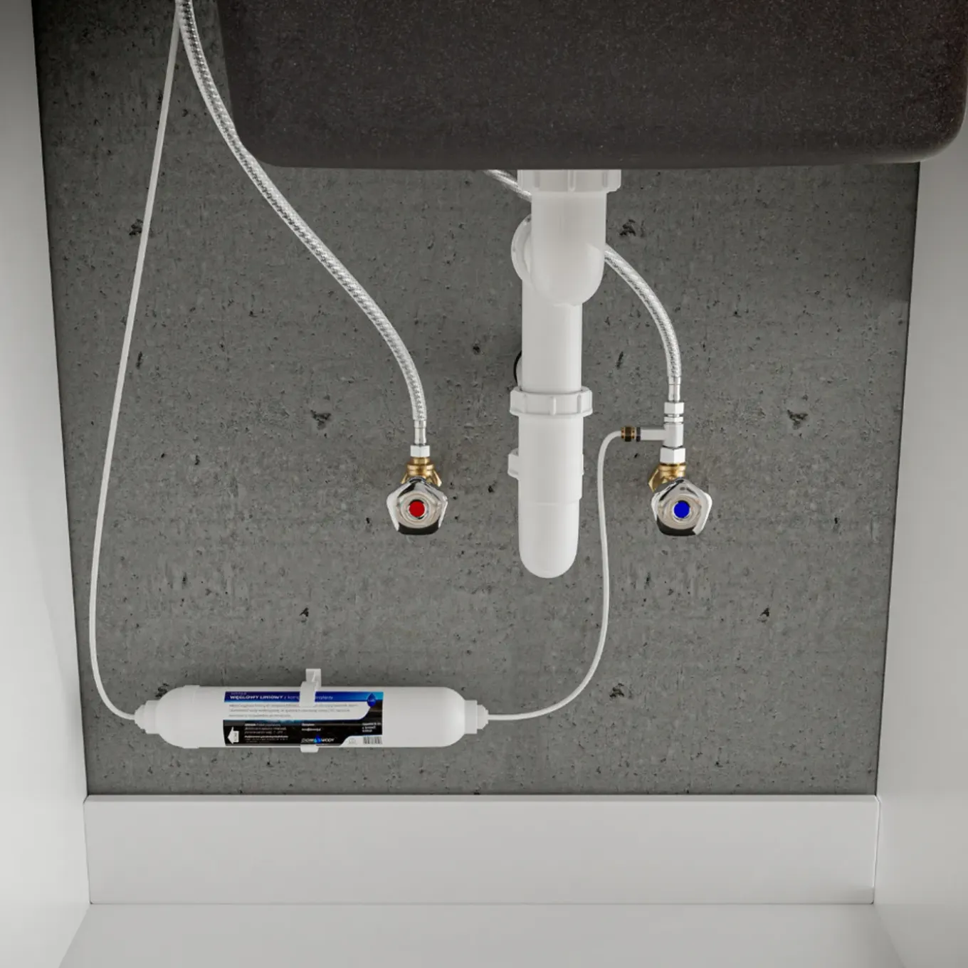 Invena Keukenkraan GLAMOUR Chroom Keukenmengkraan Waterfiltratie Set