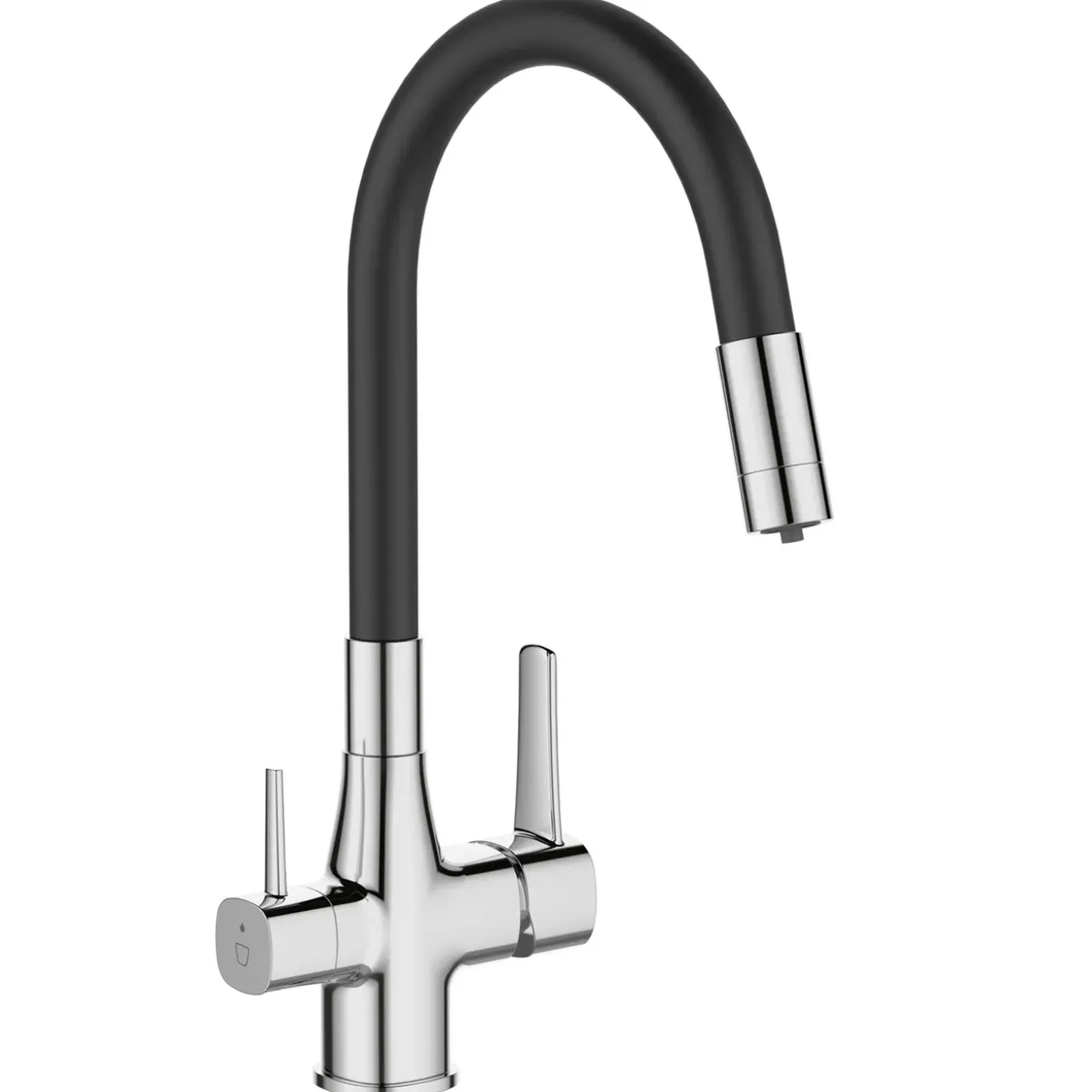 Invena Keukenkraan GLAMOUR Chroom Keukenmengkraan Waterfiltratie Set