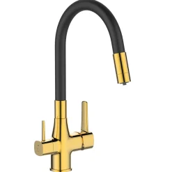 Invena Keukenkraan GLAMOUR Goud Keukenmengkraan Waterfiltratie Set
