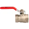 Invena 6/4" kogelafsluiter vrouwtje rode hendel kwartslag