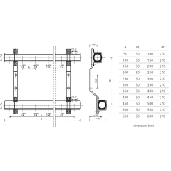 Invena 11-poorts messing verwarming verdeler gebouwen verdeelstuk
