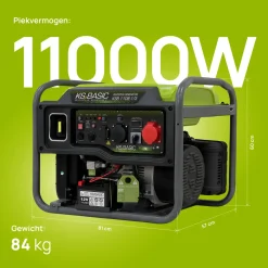 Könner & Söhnen Invertergenerator Ksb 110ie-1/3 11kW 230V/400V LED 12 V uitgang en USB-poort