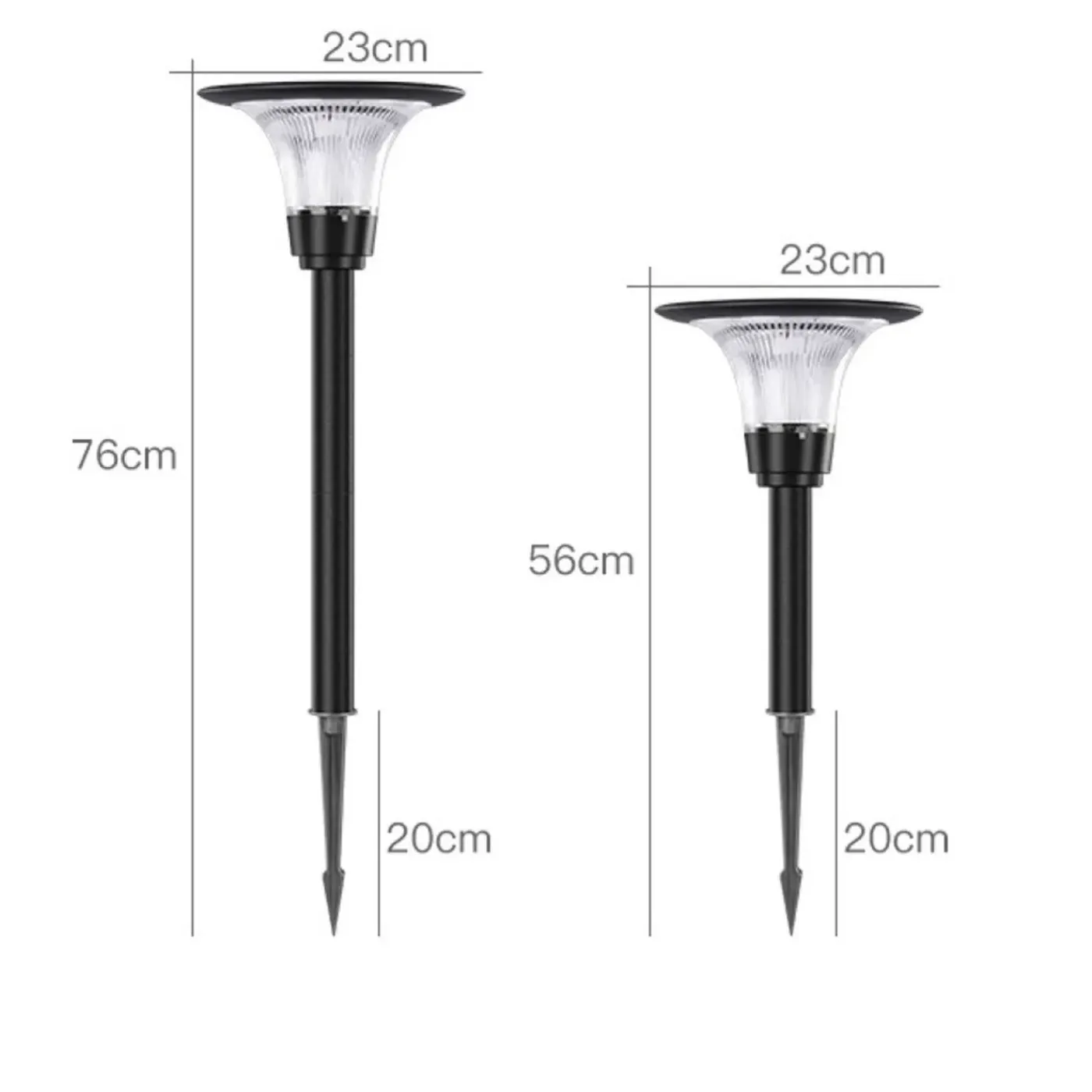 Iplux® Iplux Smart Solar Lamp Florence Staand 62cm - Hoge Kwaliteit Solar Tuinverlichting - Brandduur 15u