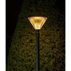 Iplux Solar Lantaarnpaal Paris 200cm - Hoge Kwaliteit Solar Tuinverlichting - Brandduur 15 Uur