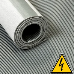 IVOL Isolatiemat Loper - 3 Mm 30 Kv - Breedte 100 Cm - Grijs