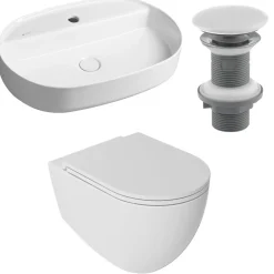 Isvea Sentimenti Hangtoilet Met Bidetfunctie - Randloos - Glanzend Wit