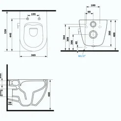 Isvea Sentimenti Hangtoilet Met Bidetfunctie - Randloos - Ivoor