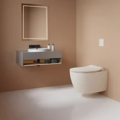 Isvea Sentimenti Hangtoilet Met Bidetfunctie - Randloos - Ivoor