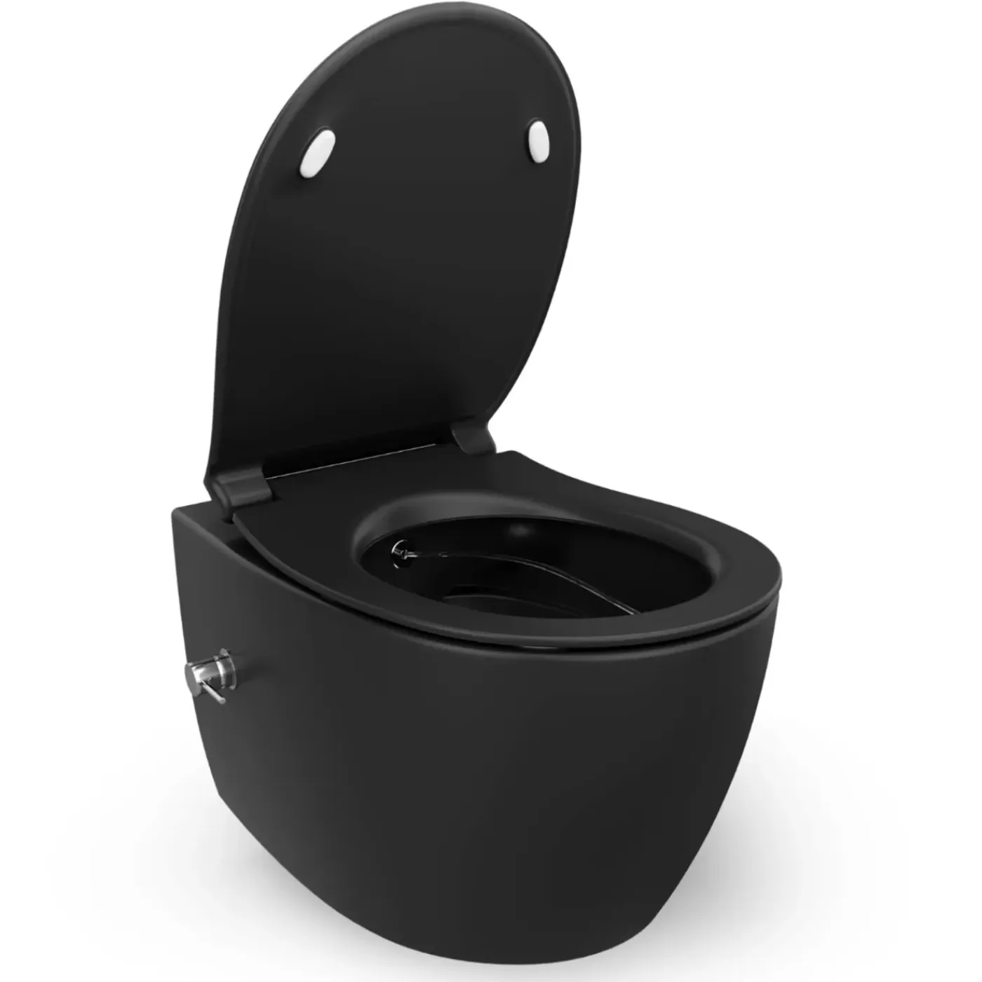 Isvea Sentimenti Hangtoilet Met Bidetfunctie - Randloos - Mat Zwart