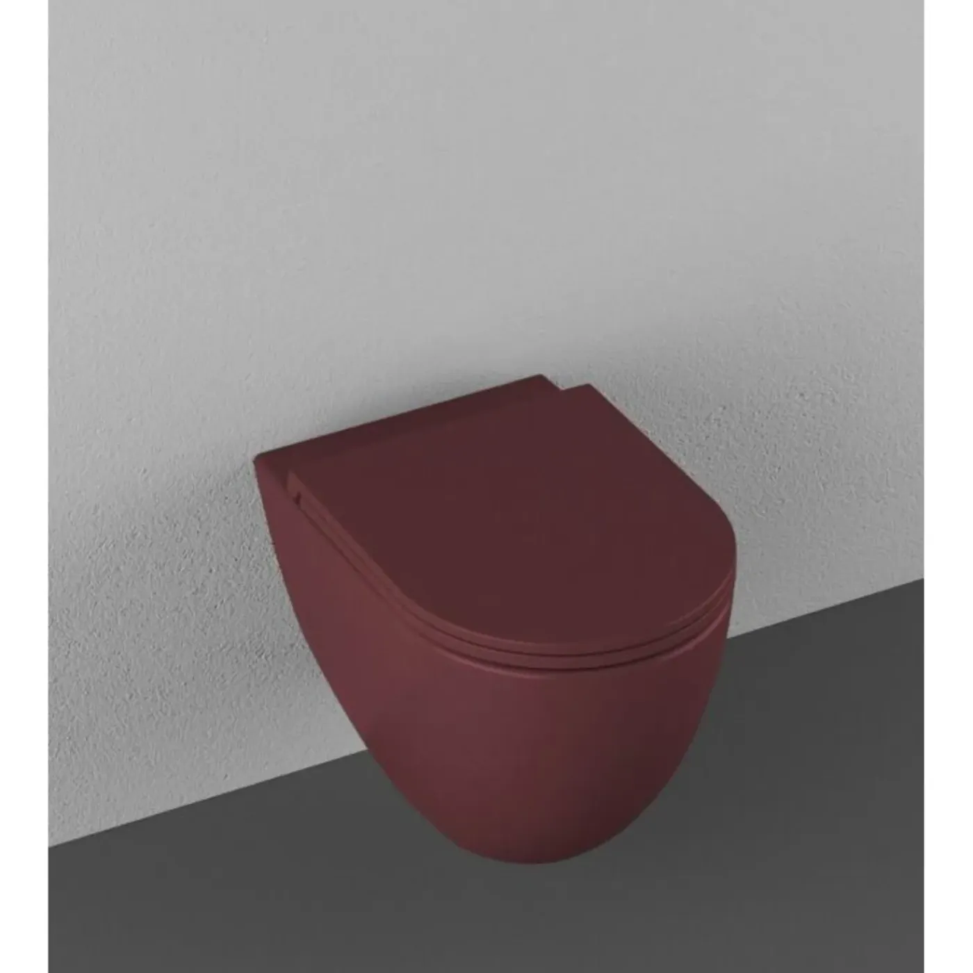 Isvea Sentimenti Hangtoilet - Randloos - 36 - 5x53 Cm - Mat Bordeaux