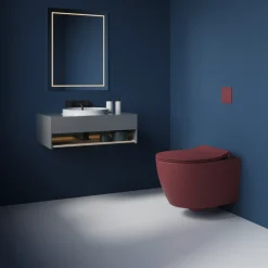 Isvea Sentimenti Hangtoilet - Randloos - 36 - 5x53 Cm - Mat Bordeaux