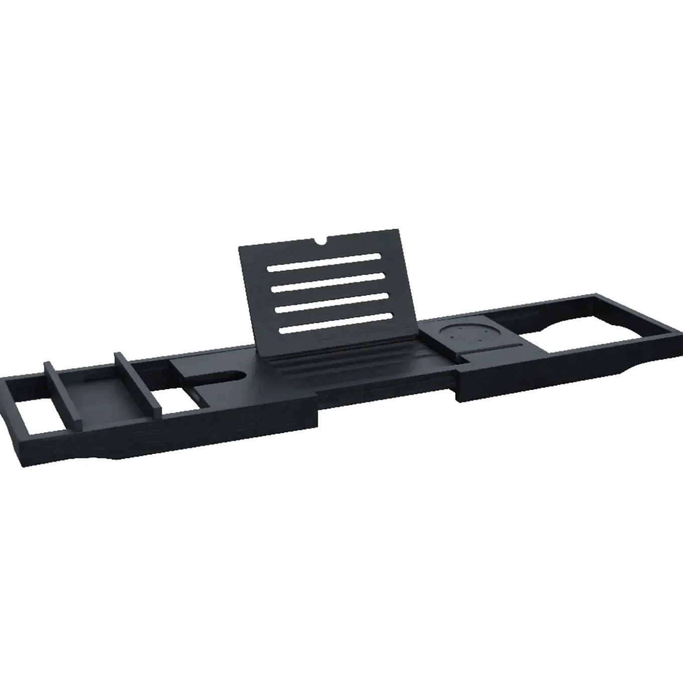 Ivol Bamboe Badplank - Uitschuifbare Badbrug - Zwart