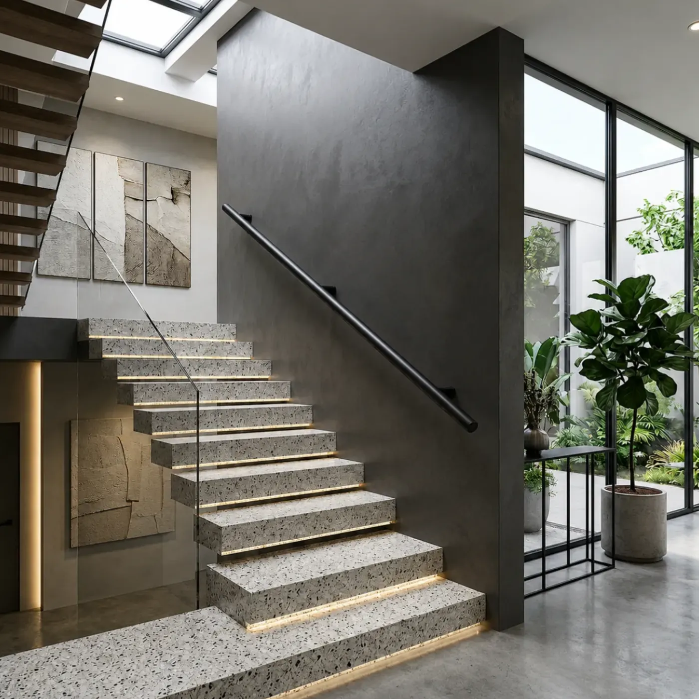 IVOL Design Trapleuning Zwart - 250 Cm + 3 Houders