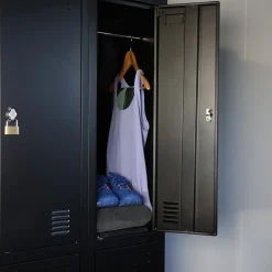 Ivol Ivol Metalen Lockerkast Zwart - 60x185x45 Cm - 4 Deurs