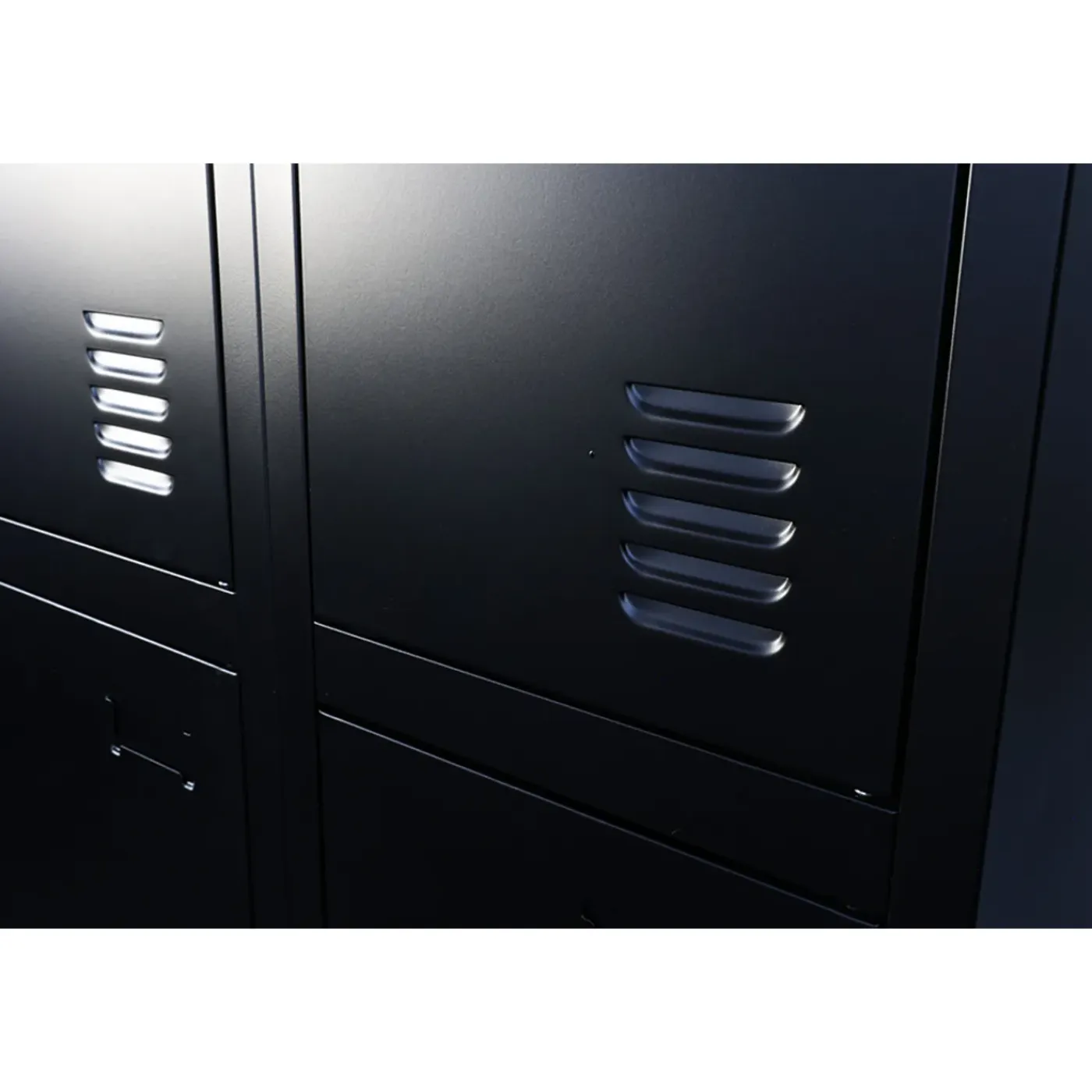 IVOL Metalen Lockerkast Zwart - 90x185x45 Cm - 6 Deurs