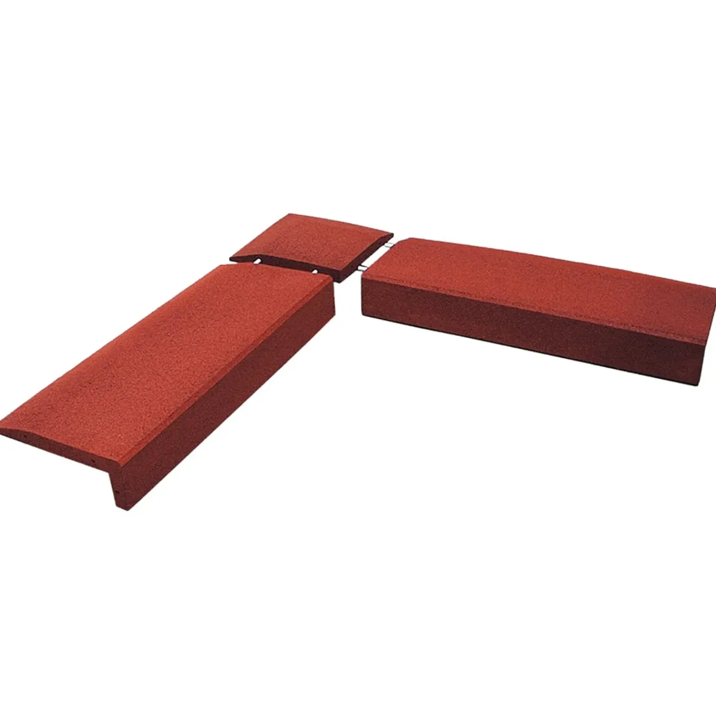 IVOL Rubber Rand Opsluitband L-vormig - 100 X 40 X 14,5 Cm - Rood