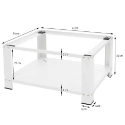 Ivol Wasmachine Verhoger Wit Met Opbergruimte 63 X 54 X 31 Cm