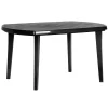 Jardin tuintafel Elise ovaal kunststof grafiet 137x90cm