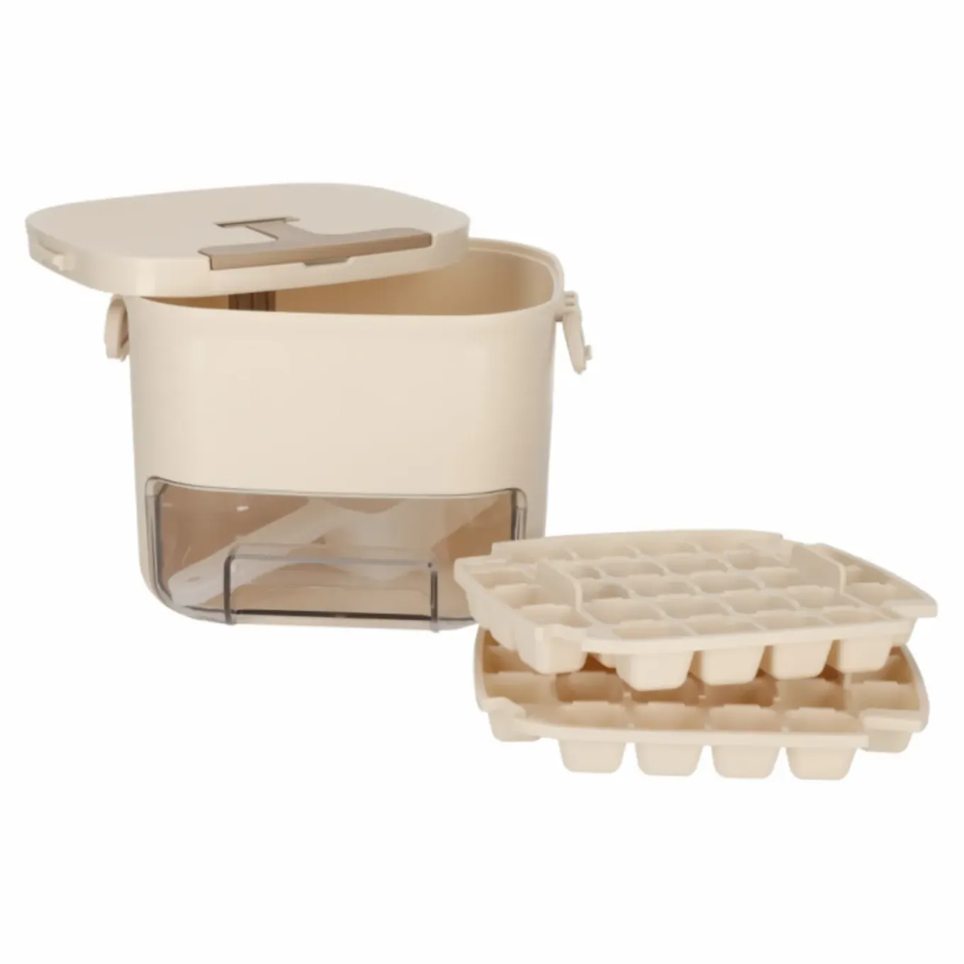 Jens Living Ijsblokjesmaker Beige Met 2 Vormen En Ijslade