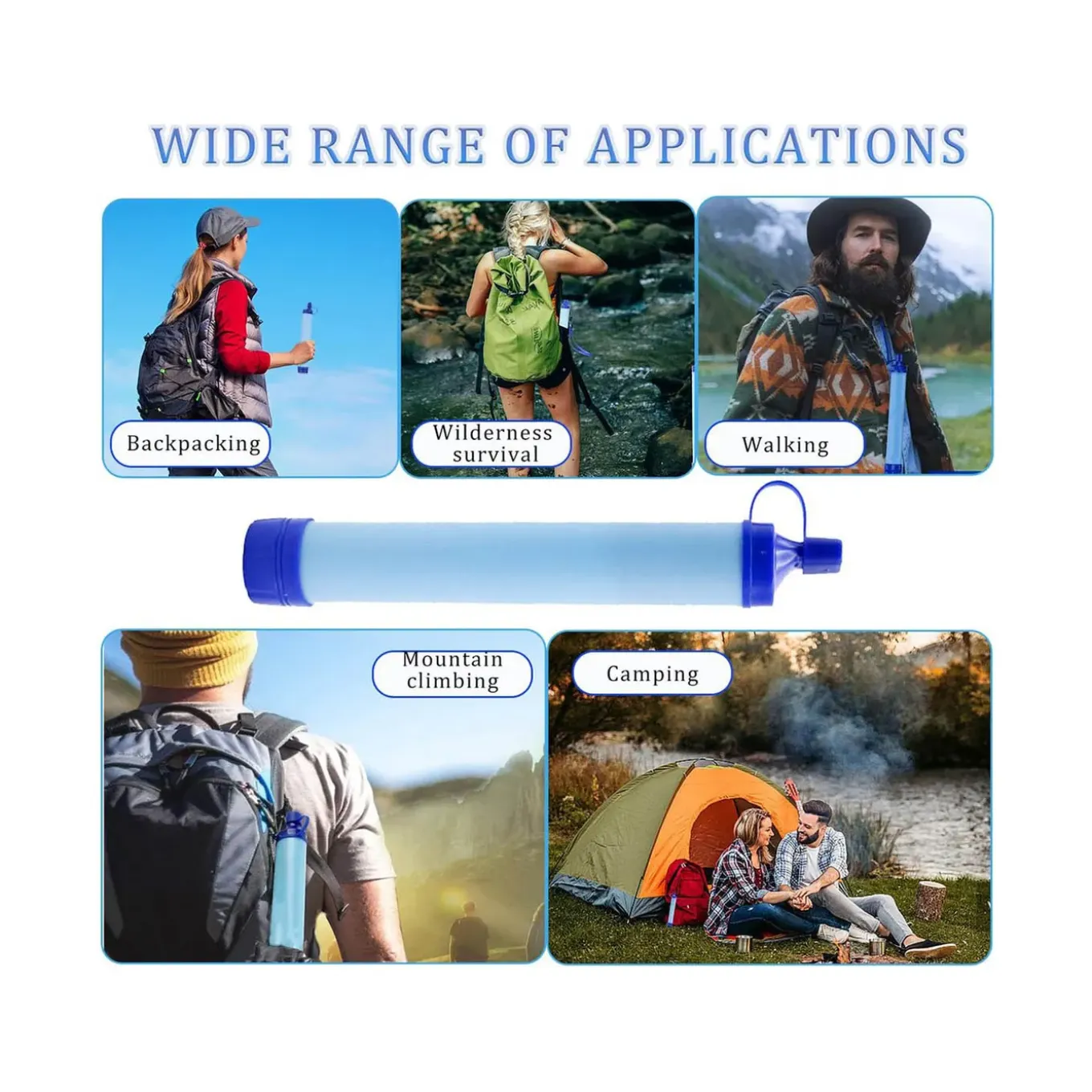 Jonska Waterfilters Survival - Waterfilter - Filtert Tot 1500l - Wandelen, Reizen, Kamperen