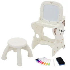 Joyz 3-in-1 Speeltafel Kinder Tekentafel Accessoires Wit Lcd Whiteboard Schildersezel