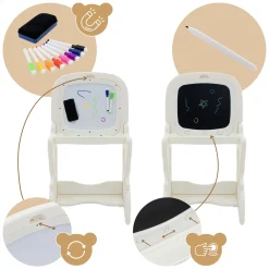 Joyz 3-in-1 Speeltafel Kinder Tekentafel Accessoires Wit Lcd Whiteboard Schildersezel