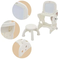 Joyz 3-in-1 Speeltafel Kinder Tekentafel Accessoires Wit Lcd Whiteboard Schildersezel
