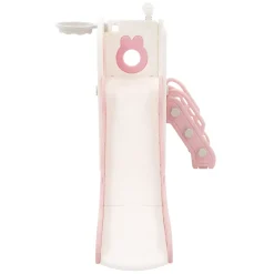 Joyz - Kinderglijbaan Met Speeltoren 5 In 1 - Roze-wit - Basketbalring Trap Telescoop