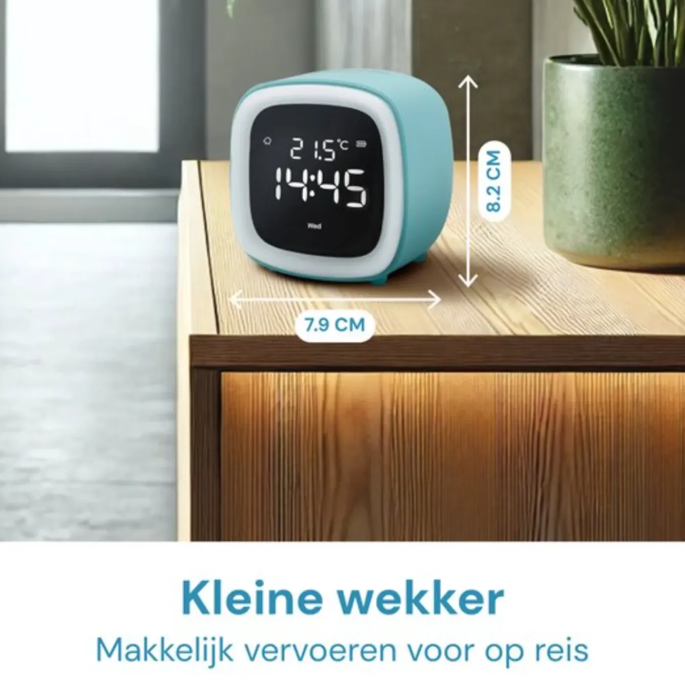 Justanotherproduct Tv Alarm Klok Ap18 Wekker Met Nachtlamp En Temperatuurweergave