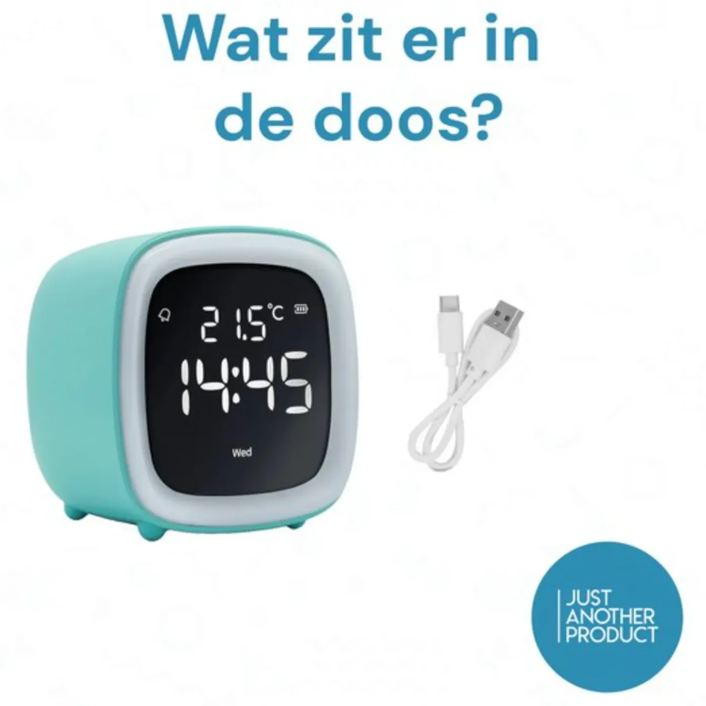 Justanotherproduct Tv Alarm Klok Ap18 Wekker Met Nachtlamp En Temperatuurweergave