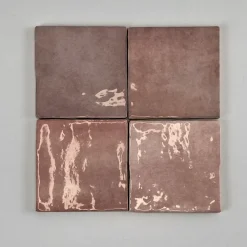 Kerabo - Tegels - Atelier Roze Glans - Vintagelook - Roze - 10x10 Cm - 0,60 M²