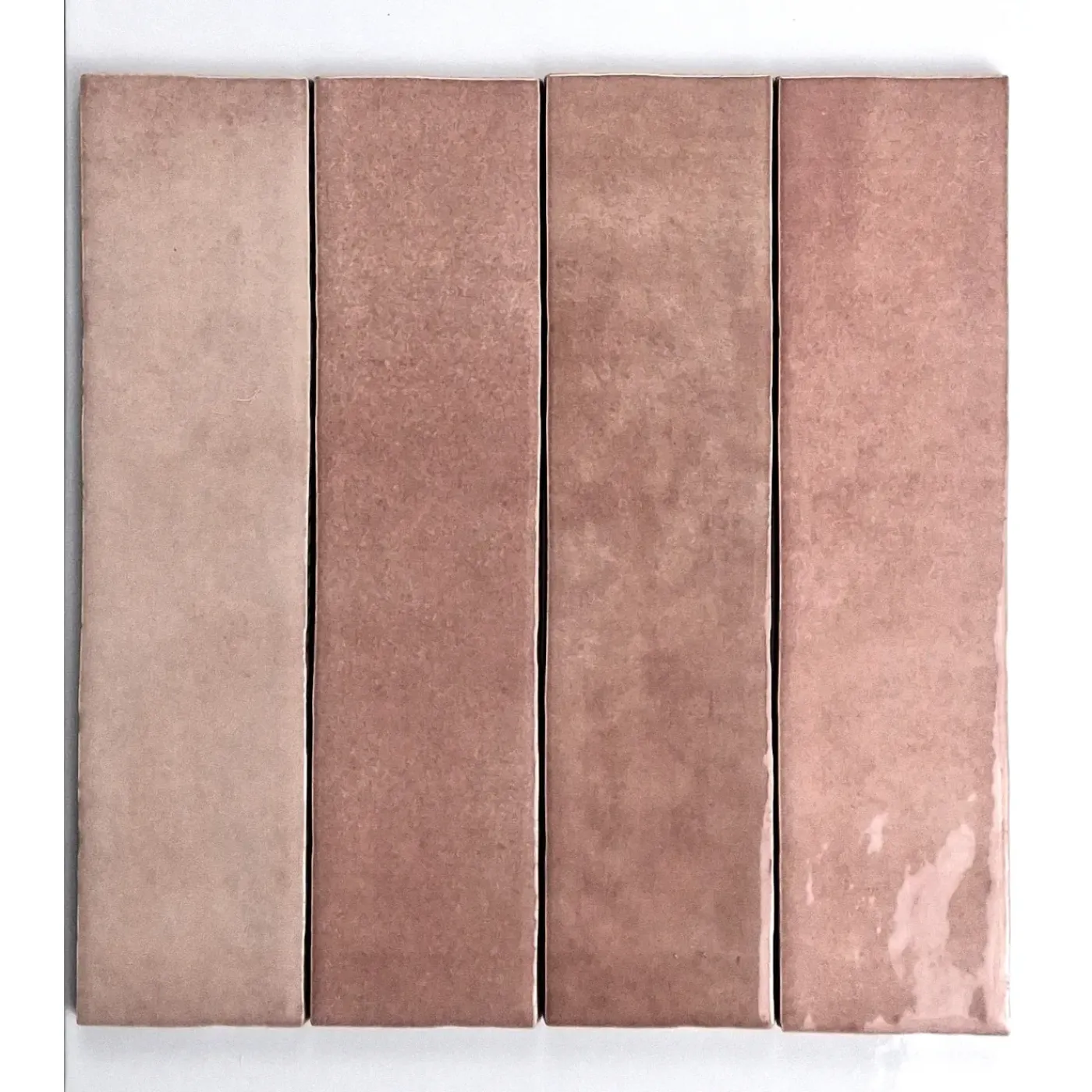 Kerabo - Tegels - Atelier Roze Glans - Vintagelook - Roze - 6x24,6 Cm - 0,50 M²