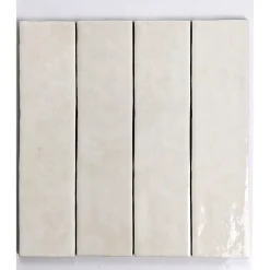 Kerabo - Tegels - Atelier Wit Glans - Vintagelook - Wit - 6x24,6 Cm - 0,50 M²