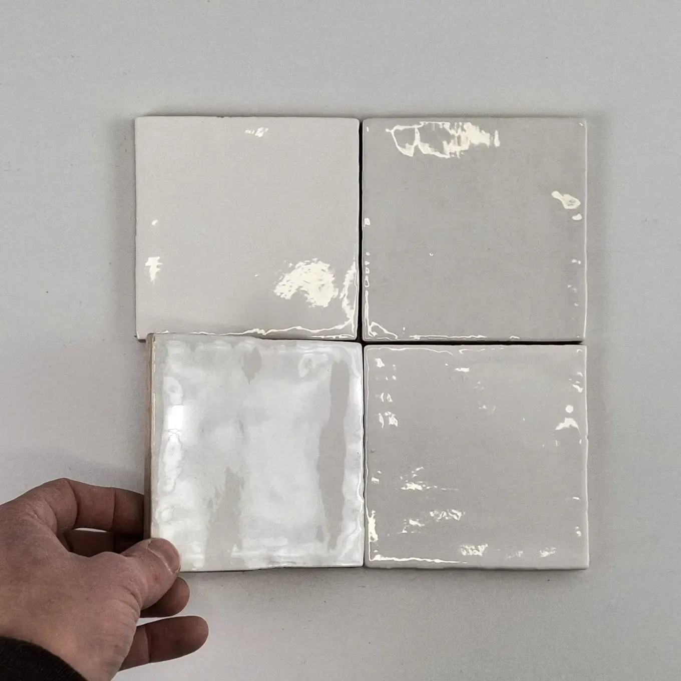 Kerabo - Tegels - Atelier Wit Glans - Vintagelook - Wit - 10x10 Cm - 0,60 M²