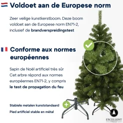 Kerstboom Excellent Trees Oppdal 120 Cm - Slanke Kunstkerstboom