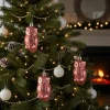Overig Kersthangers 4x - Uilen - Rood - 9 Cm - Kerstversiering