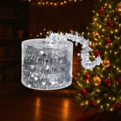 Kerstslinger Dun - Zilver - 3,5 X 700 Cm - Guirlande Folie