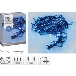 Overig Kerstverlichting Lichtsnoeren - 2x - 120 Led Lampjes Blauw - 9 M