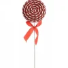 Kerstversiering Lolly - Glitters En Satijn - Strikje 28 Cm