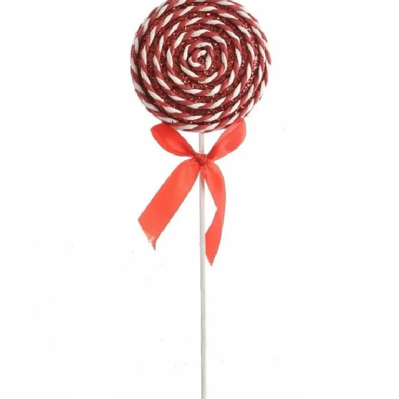 Kerstversiering Lolly - Glitters En Satijn - Strikje 28 Cm