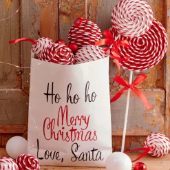 Kerstversiering Lolly - Glitters En Satijn - Strikje 28 Cm