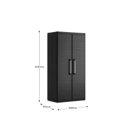Keter Detroit XL Hoge Kast - 4 planken - 89x54x182cm - Zwart