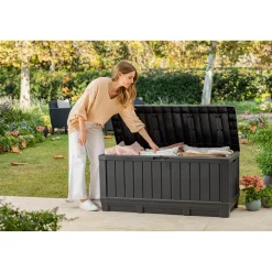Keter Kentwood Opbergbox – Antraciet – 350L - 128x53,6x59cm