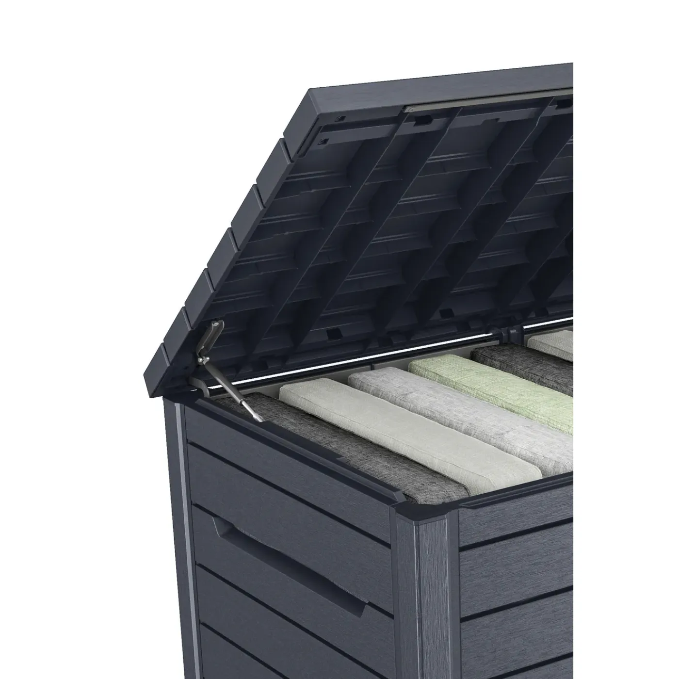 Keter Kussenbox Ontario - Houtlook - Antraciet - 870L - 147x83x86cm