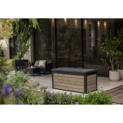 Keter Kussenbox Signature Ashwood - Houtlook - Bruin - 757L - 151,7x72,5x90cm