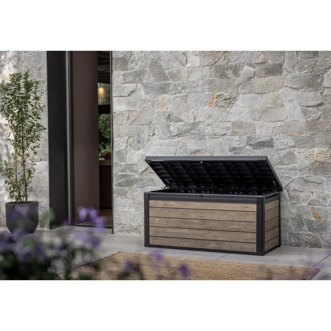 Keter Kussenbox Signature Ashwood - Houtlook - 570L - 151,7x72,5x70cm