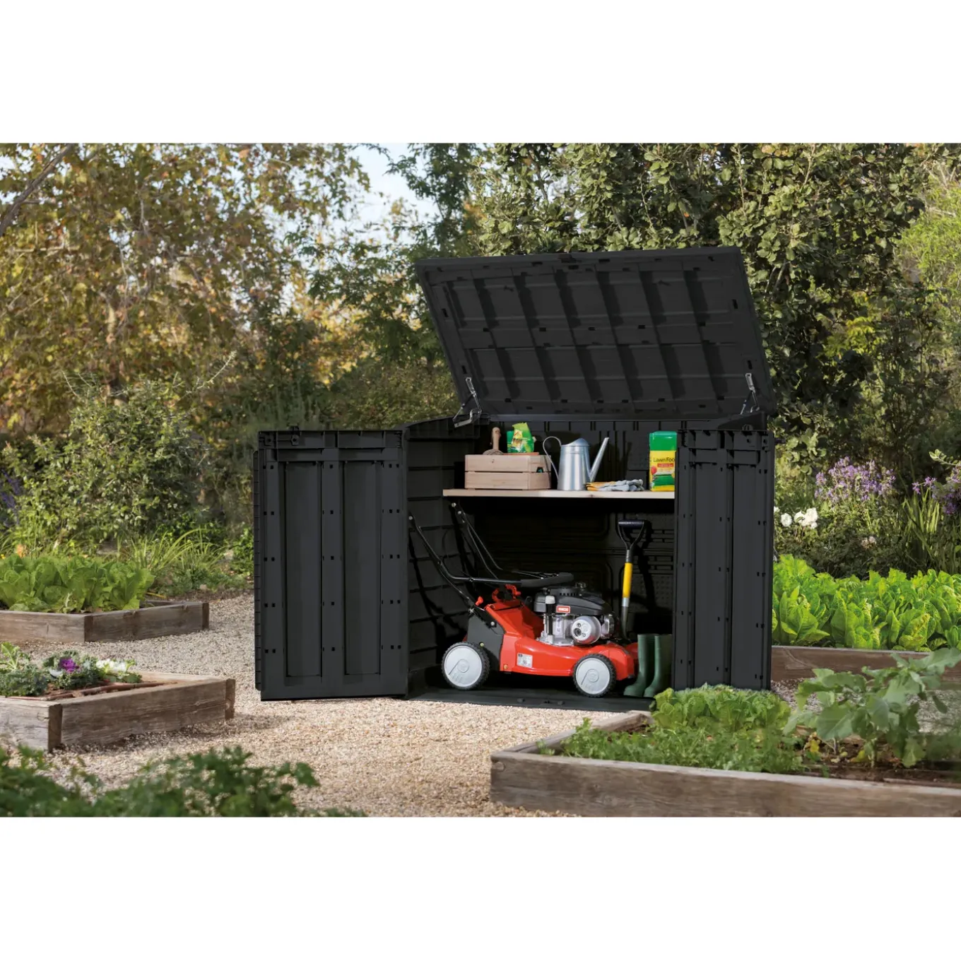 Keter Kussenbox Store-It-Out Max - Houtlook - Grijs - 1200L - 145,5x82x125cm