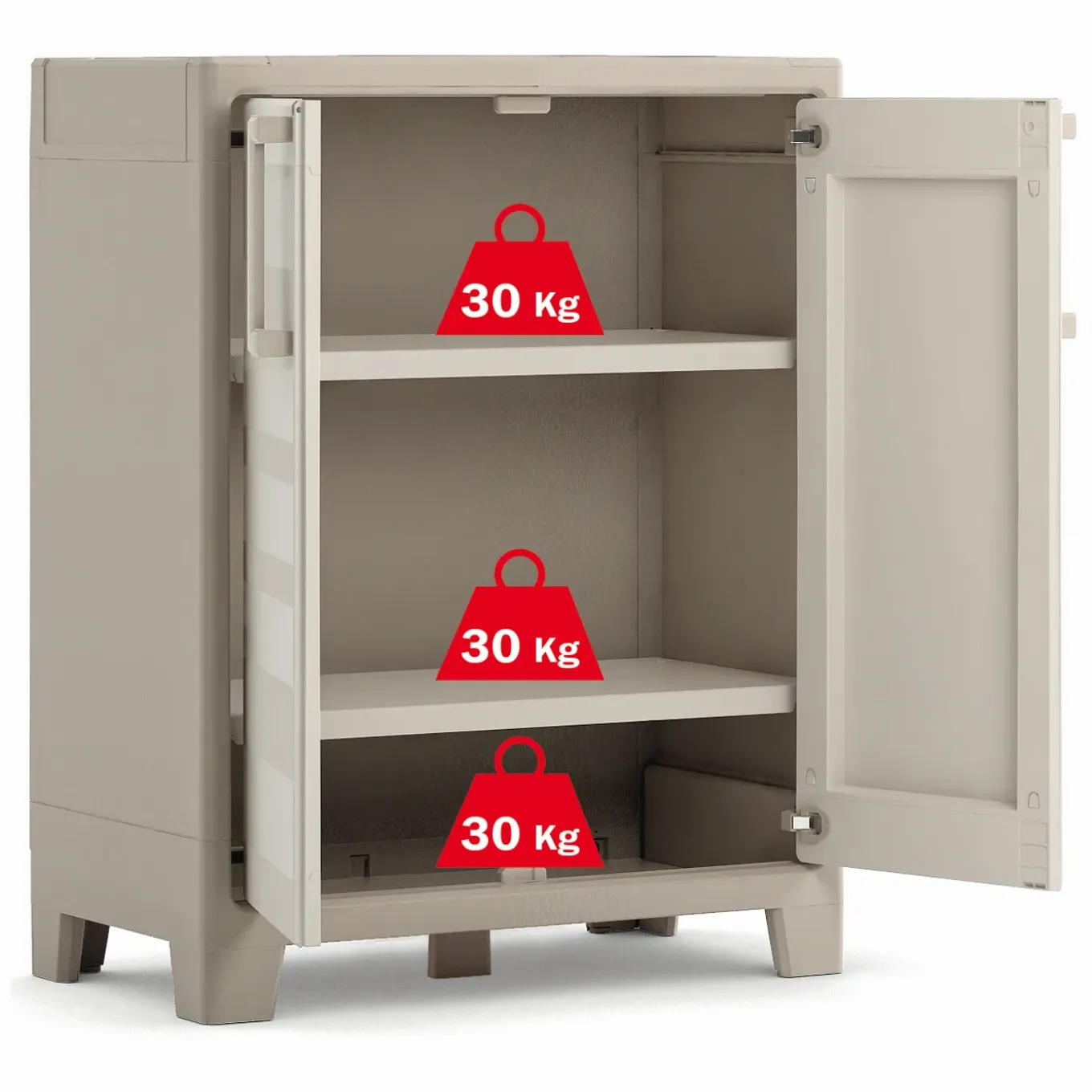 Keter lage kast Gulliver zand beige