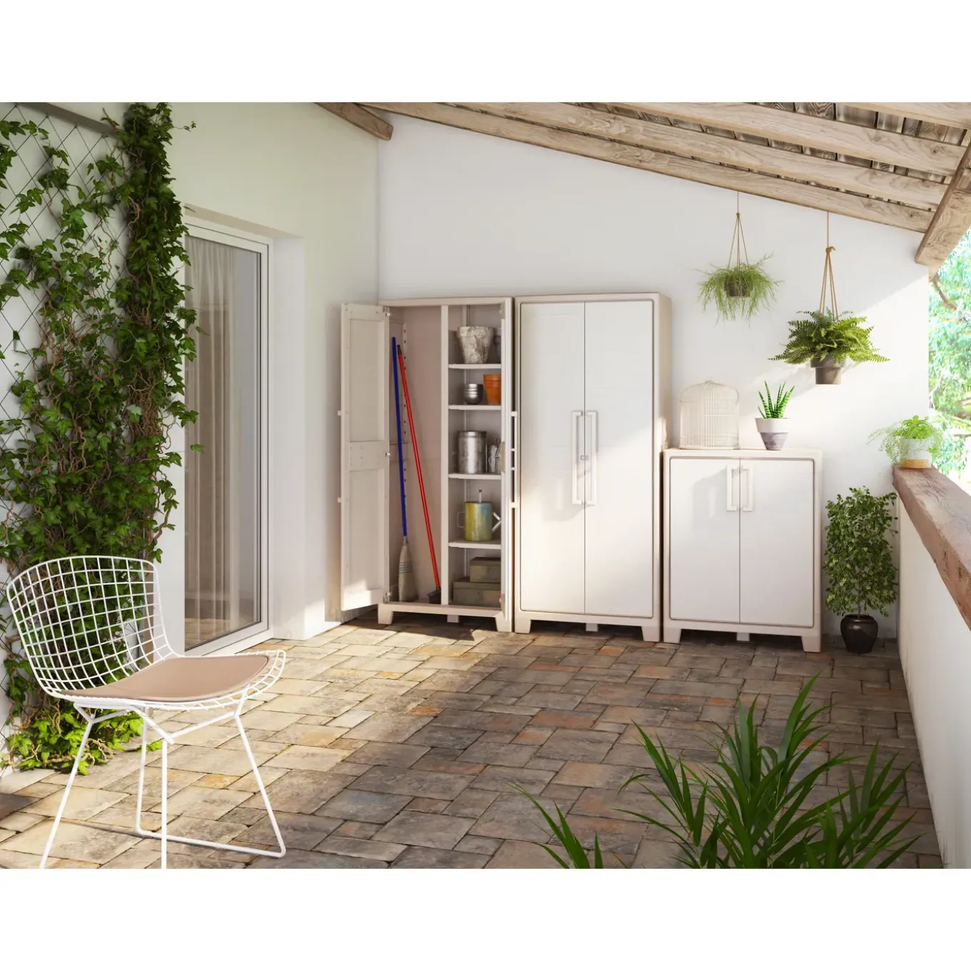 Keter lage kast Gulliver zand beige