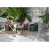 Keter Loungeset Rosalie - Wicker/Kunststof - Antraciet - 4 Personen